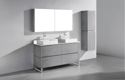 Metro 60D" Free Standing Vanity Cabinet