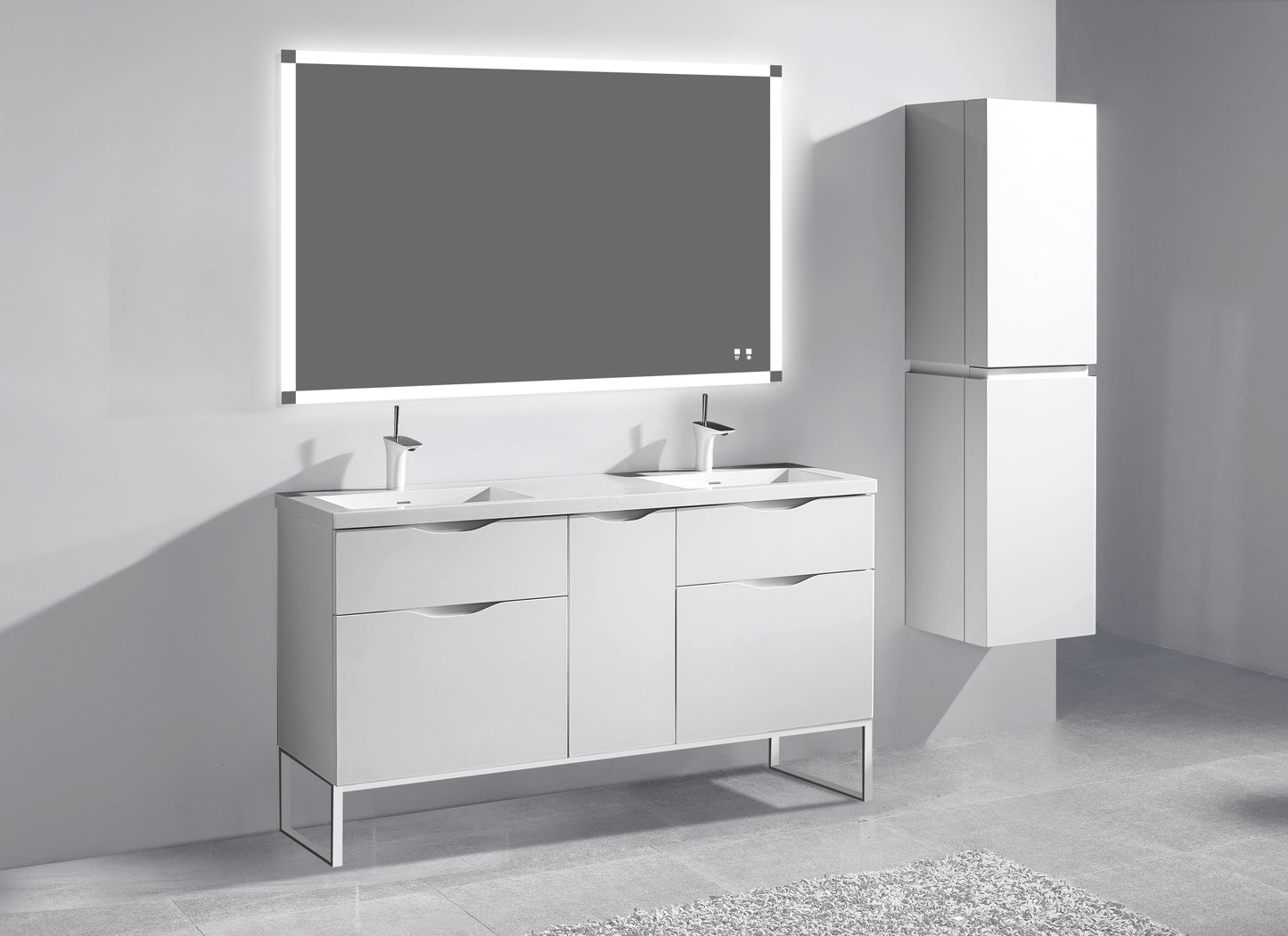 Milano 60D" Free Standing Vanity Cabinet