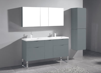 Milano 60D" Free Standing Vanity Cabinet