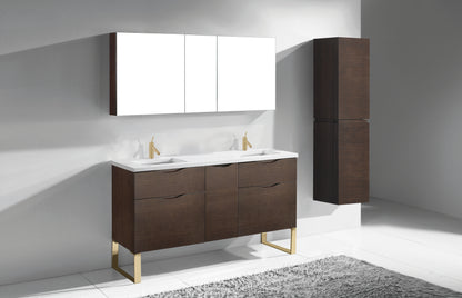 Milano 60D" Free Standing Vanity Cabinet
