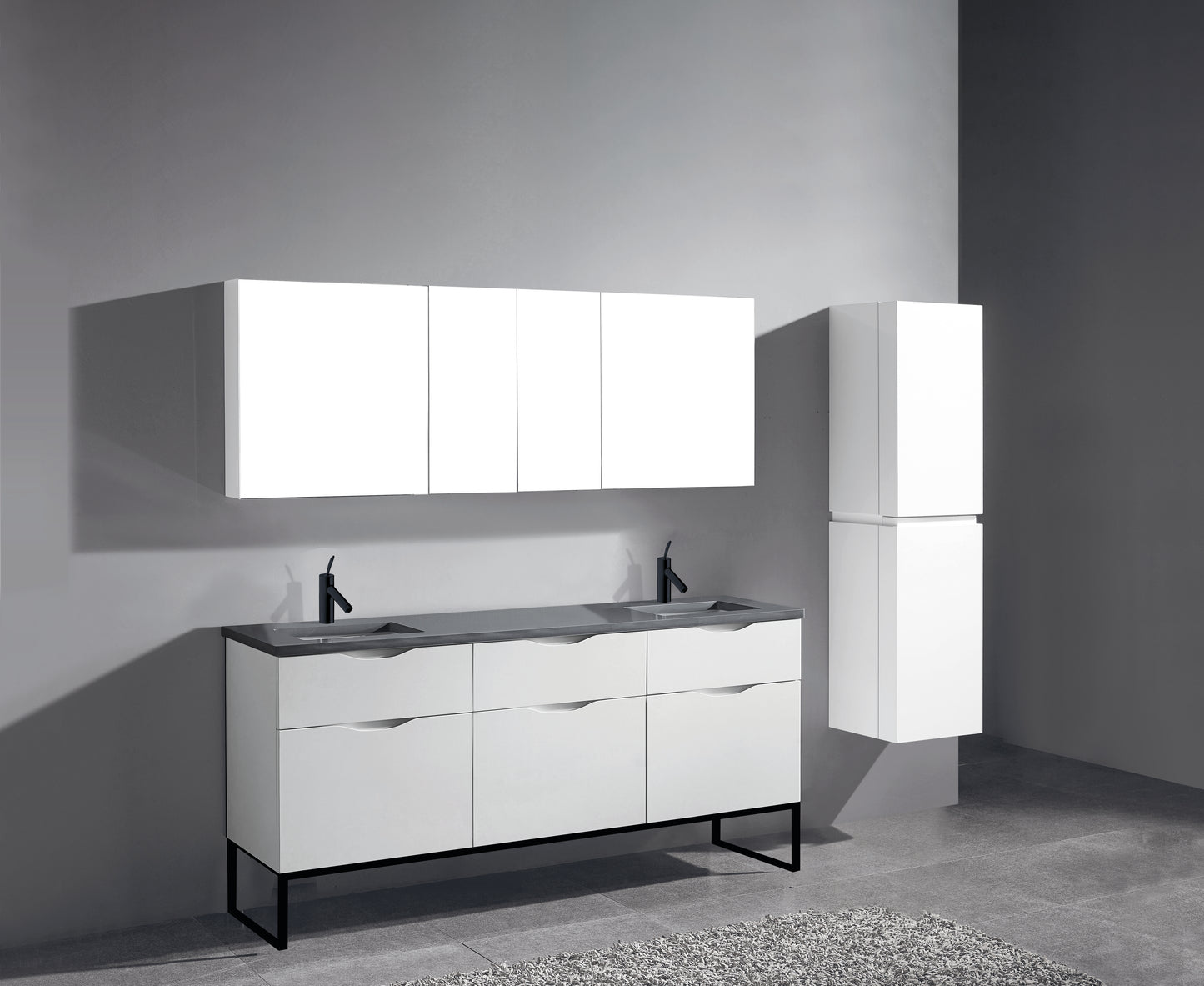 Milano 72" Free Standing Vanity Cabinet