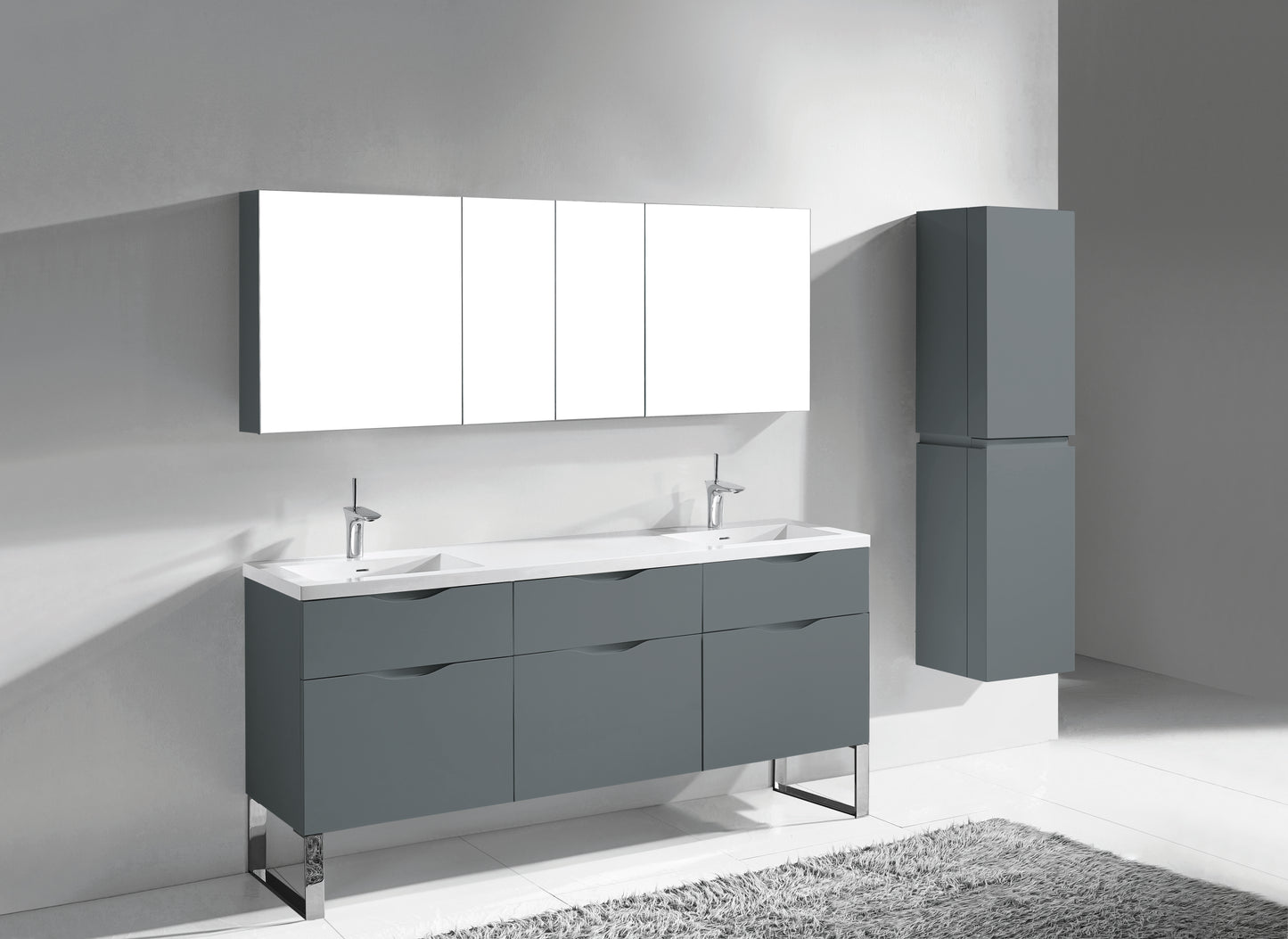 Milano 72" Free Standing Vanity Cabinet