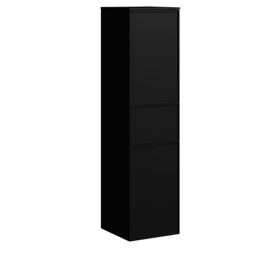 Natick Wall Mount Storage Cabinet 18 Inch Black Satin