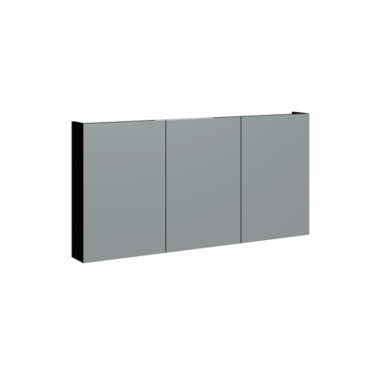 Natick Wall Mount Medicine Cabinet 60 Inch Black Satin