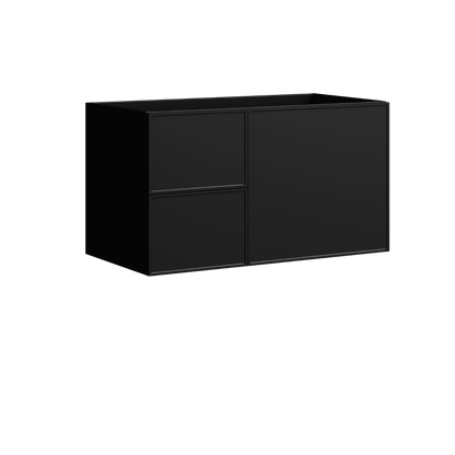Natick Wall Mount Vanity 36 Inch Black Satin