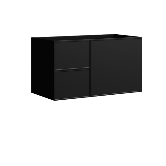 Natick Wall Mount Vanity 36 Inch Black Satin