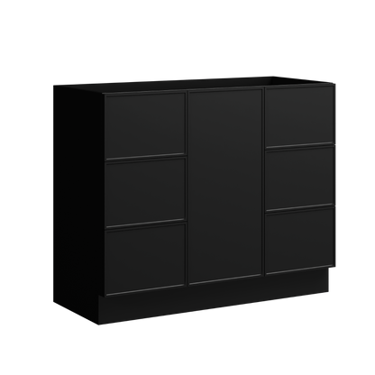 Natick Floor Standing Vanity 42 Inch Black Satin