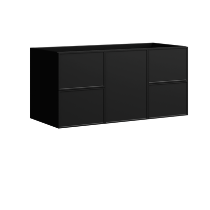 Natick Wall Mount Vanity 42 Inch Black Satin
