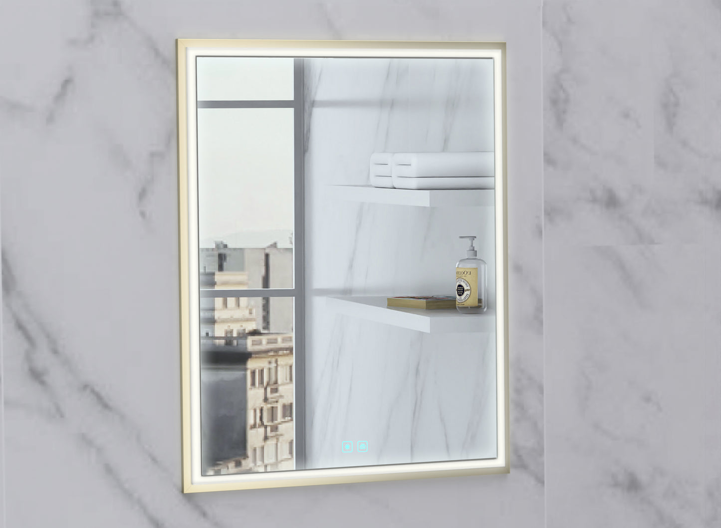 Illusion Lighted Mirrored Cabinet, Recessed Mount, 2700/3000/4000K Temperature, Deffoger, Dimmable, Three-direction Light Diffuser