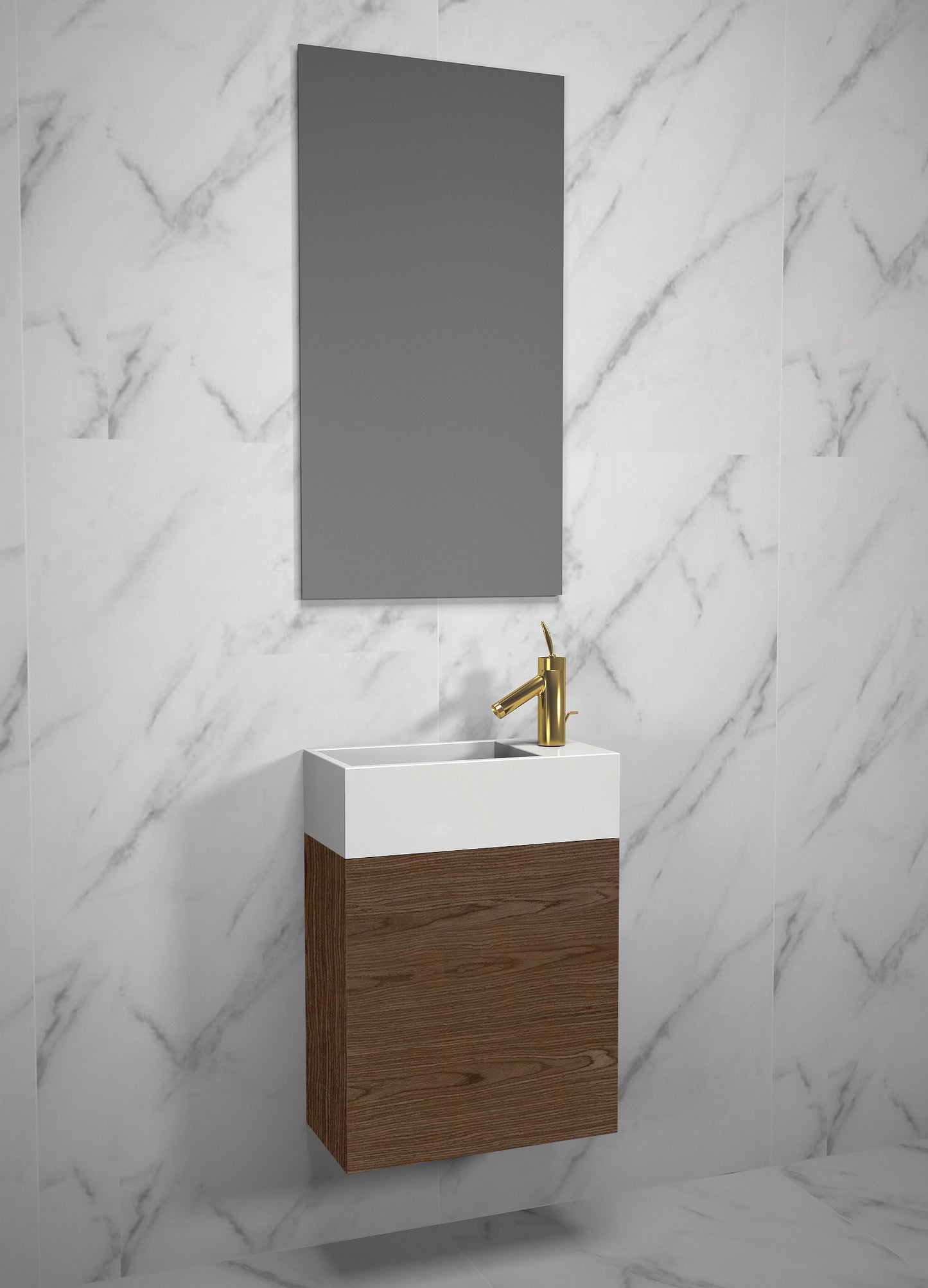 Petite 19" Wall Hung Vanity Cabinet