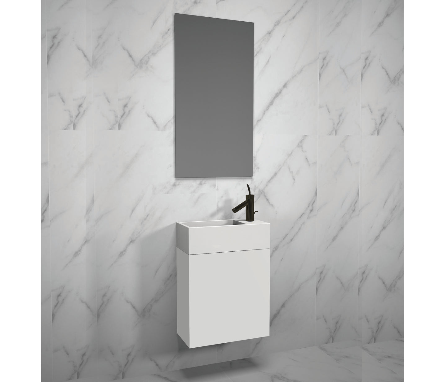 Petite 19" Wall Hung Vanity Cabinet
