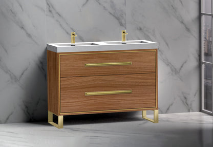 Pinnacle 48D" Free Standing Vanity Cabinet with S-Feet