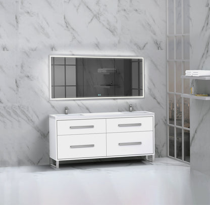 Pinnacle 72D" Free Standing Vanity Cabinet with S-Feet