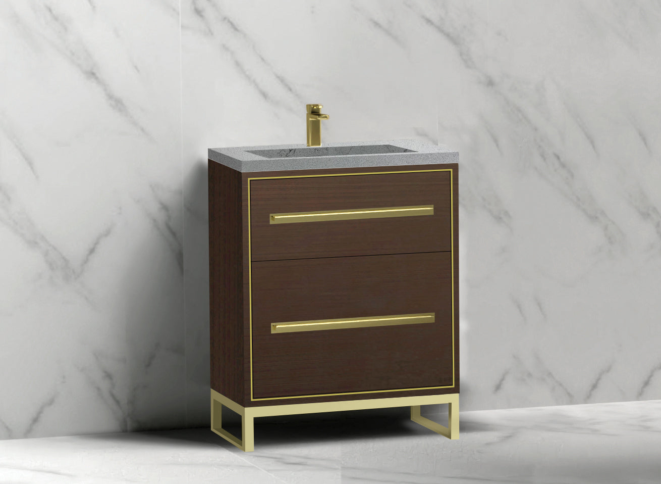 Pinnacle 24" Free Standing Vanity Cabinet with C-Base