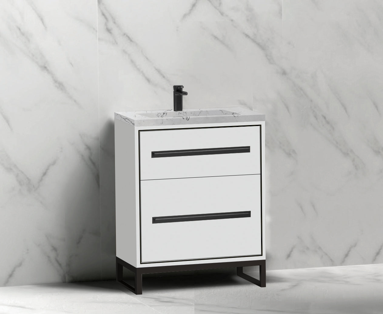 Pinnacle 24" Free Standing Vanity Cabinet with C-Base