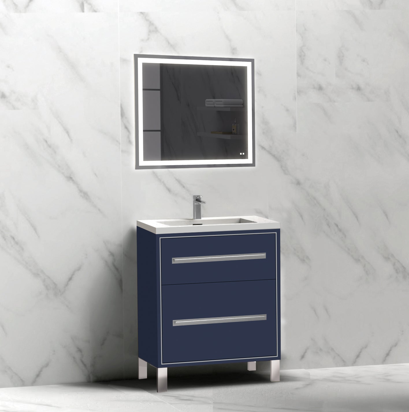 Pinnacle 24" Free Standing Vanity Cabinet with L-Feet
