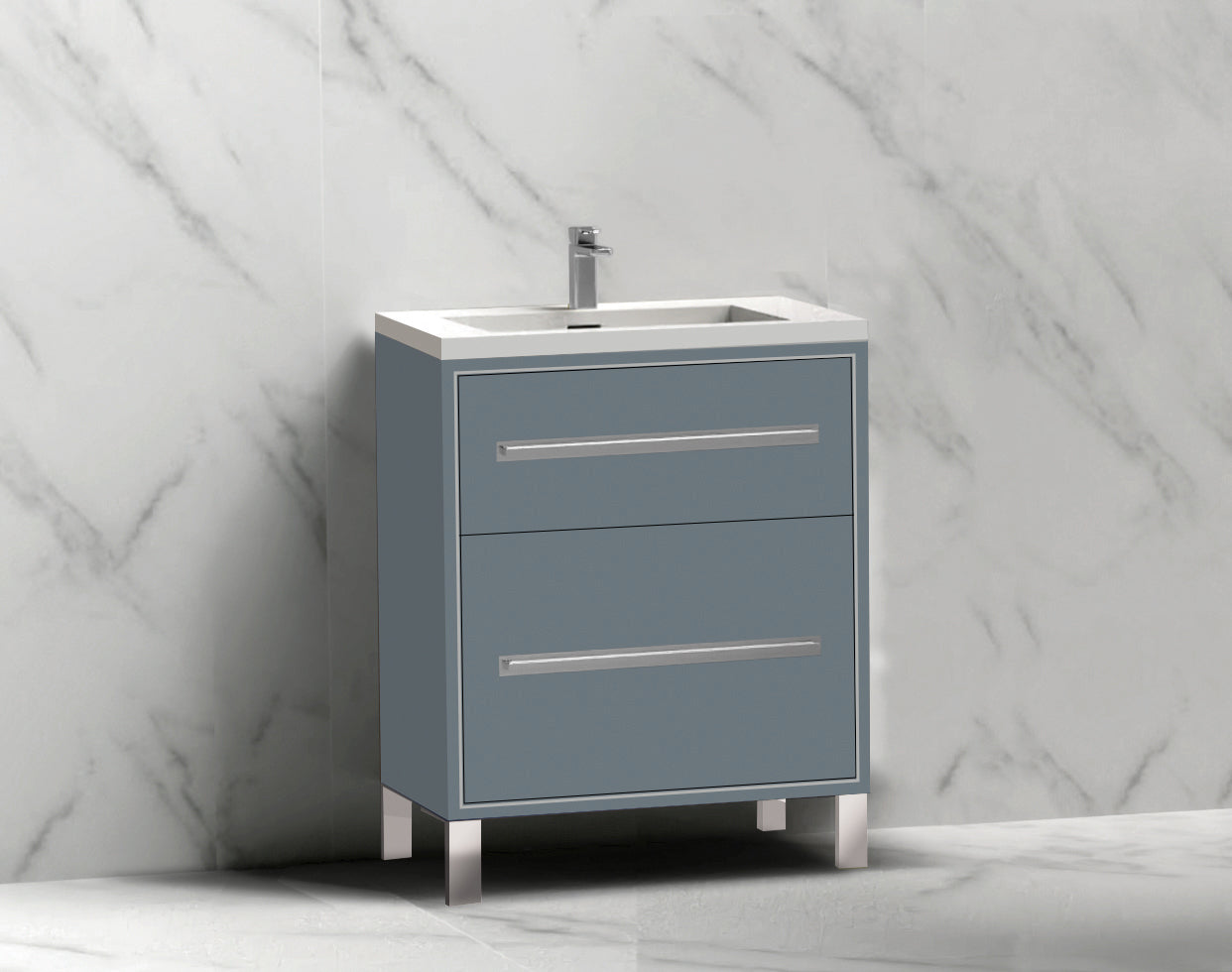 Pinnacle 24" Free Standing Vanity Cabinet with L-Feet