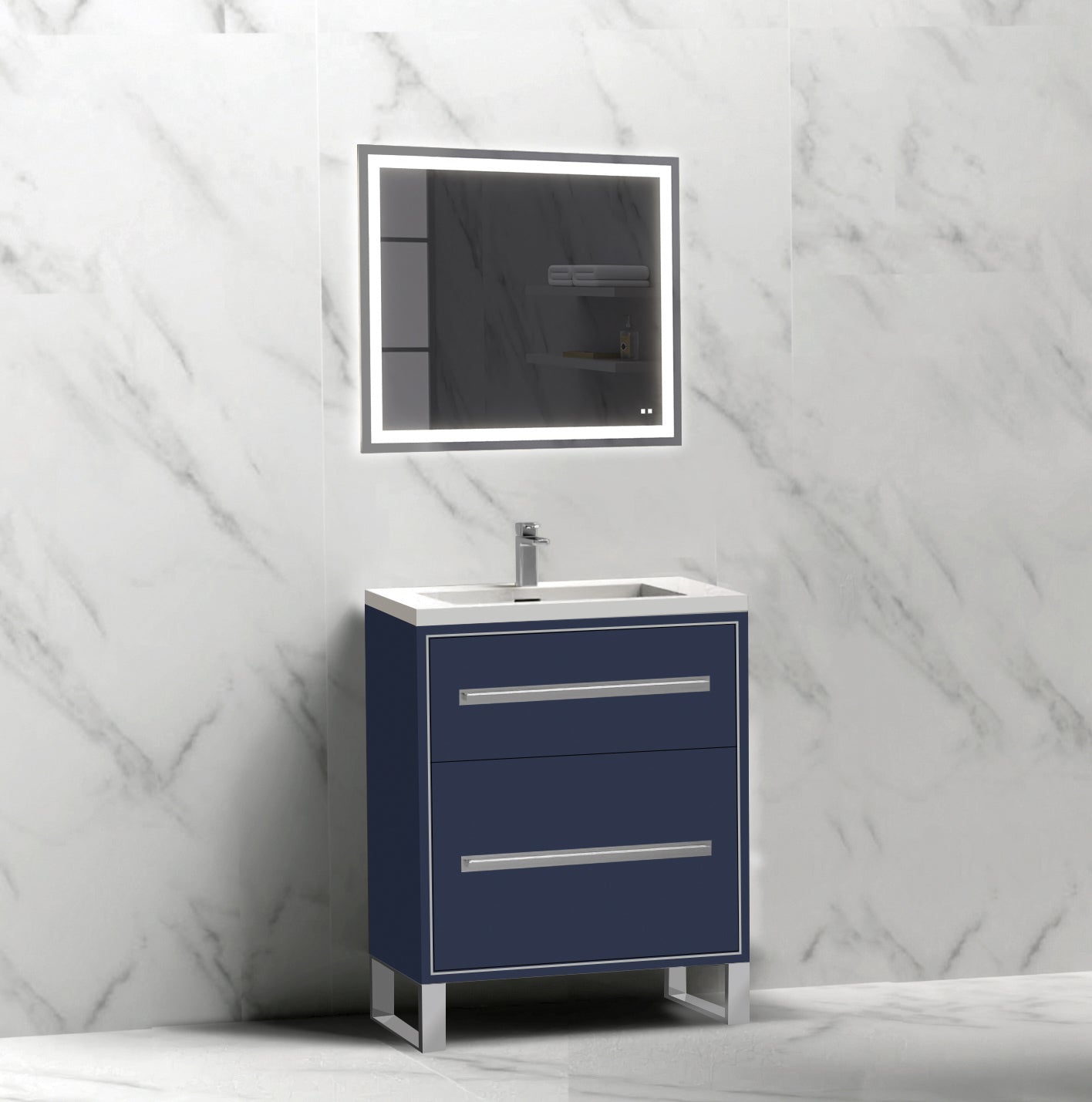 Pinnacle 24" Free Standing Vanity Cabinet with S-Feet