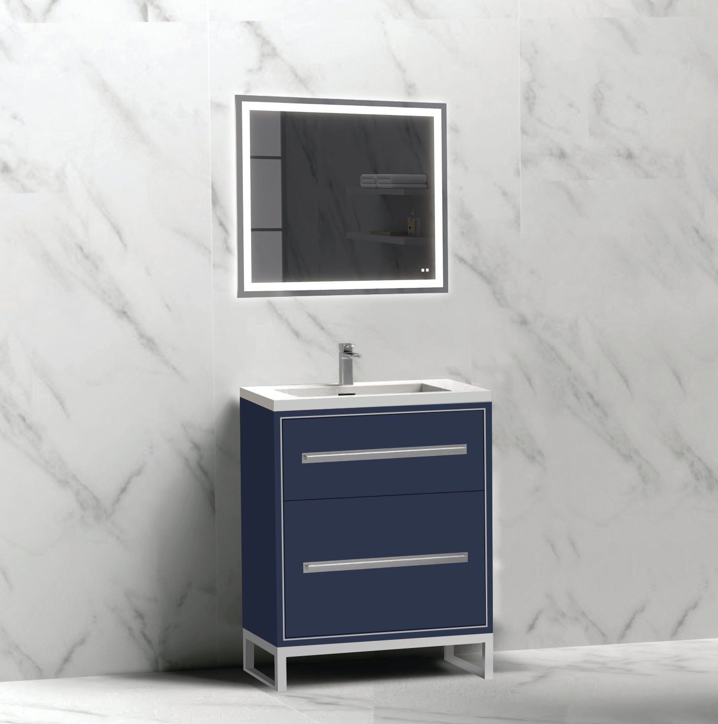 Pinnacle 24" Free Standing Vanity Cabinet with C-Base