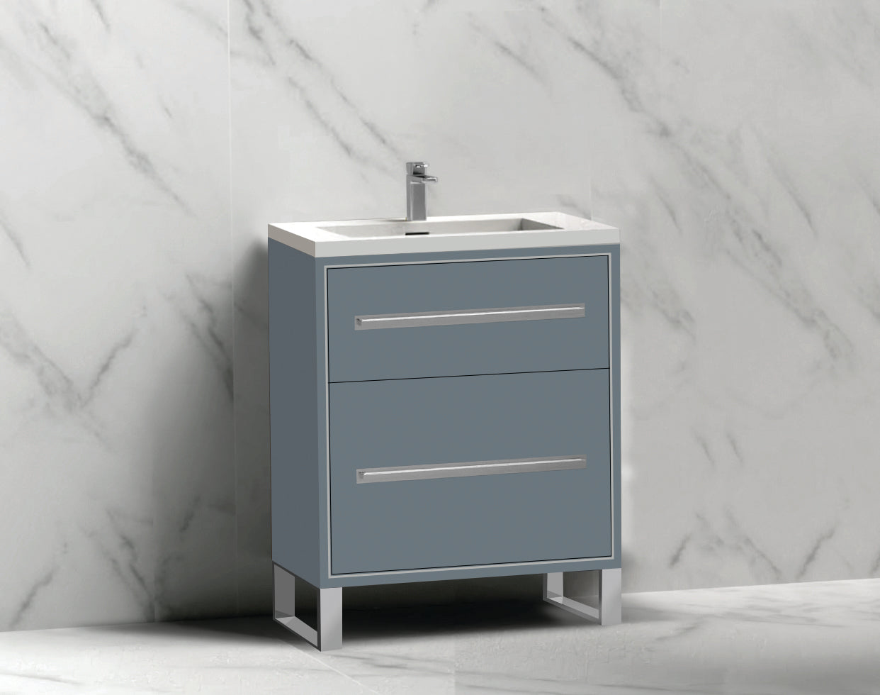 Pinnacle 24" Free Standing Vanity Cabinet with S-Feet