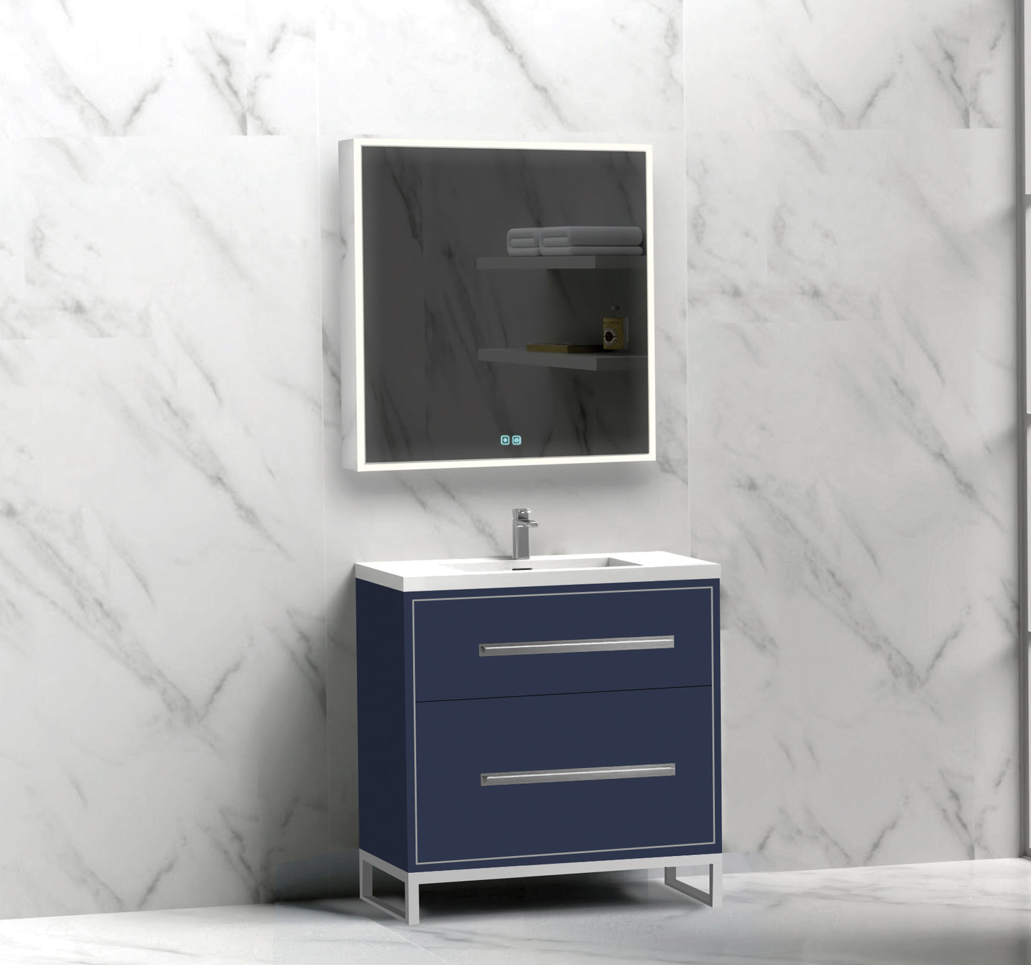 Pinnacle 30" Free Standing Vanity Cabinet with C-Base