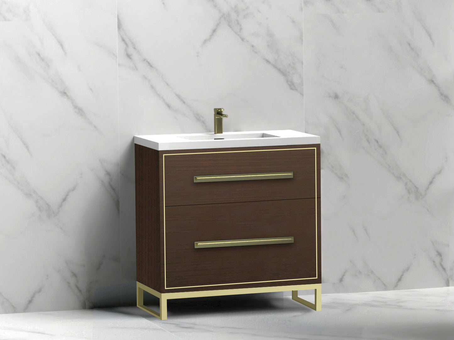 Pinnacle 30" Free Standing Vanity Cabinet with C-Base