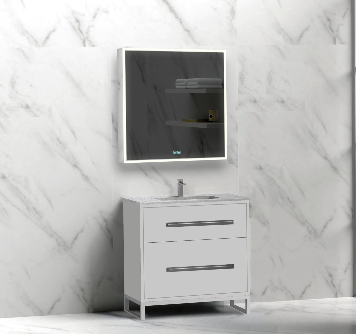 Pinnacle 30" Free Standing Vanity Cabinet with C-Base
