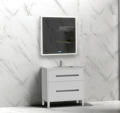Pinnacle 30" Free Standing Vanity Cabinet with L-Feet