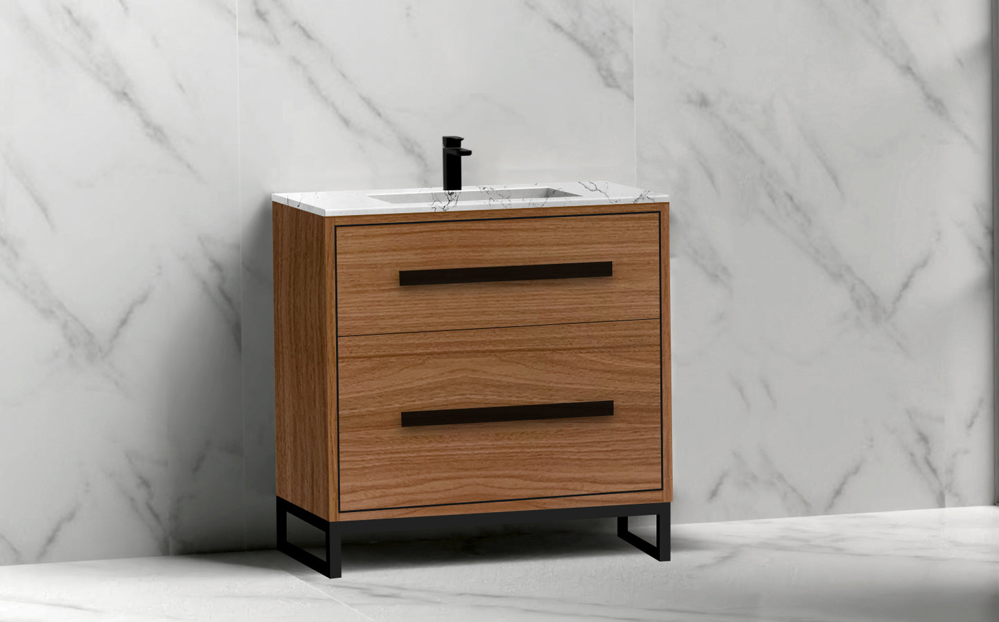 Pinnacle 30" Free Standing Vanity Cabinet with C-Base