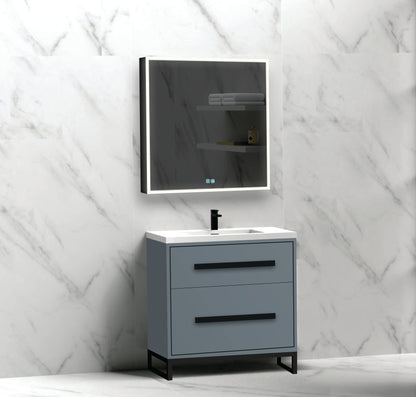 Pinnacle 30" Free Standing Vanity Cabinet with C-Base
