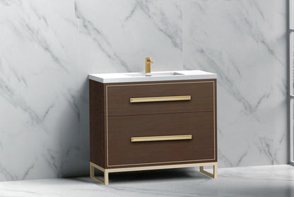 Pinnacle 36" Free Standing Vanity Cabinet with C-Base