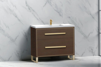 Pinnacle 36" Free Standing Vanity Cabinet with S-Feet