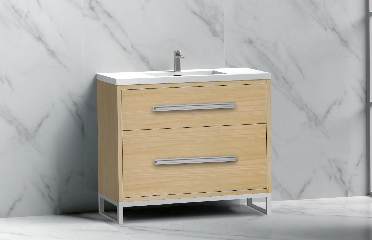 Pinnacle 36" Free Standing Vanity Cabinet with C-Base