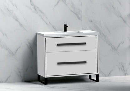 Pinnacle 36" Free Standing Vanity Cabinet with S-Feet