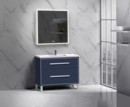 Pinnacle 42" Free Standing Vanity Cabinet with L-Feet