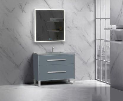 Pinnacle 42" Free Standing Vanity Cabinet with L-Feet