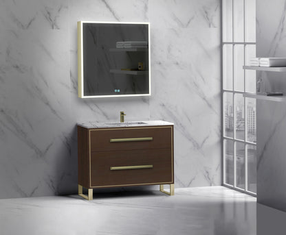 Pinnacle 42" Free Standing Vanity Cabinet with S-Feet