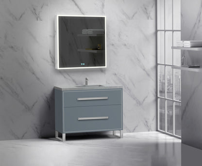 Pinnacle 42" Free Standing Vanity Cabinet with S-Feet