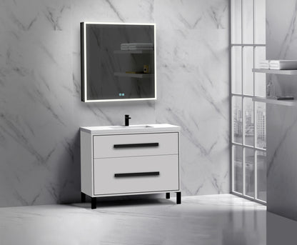 Pinnacle 42" Free Standing Vanity Cabinet with L-Feet