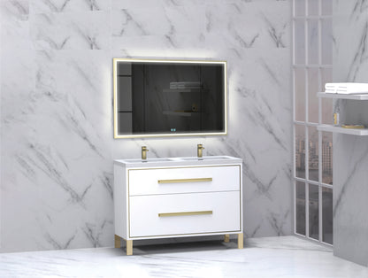 Pinnacle 48D" Free Standing Vanity Cabinet with L-Feet