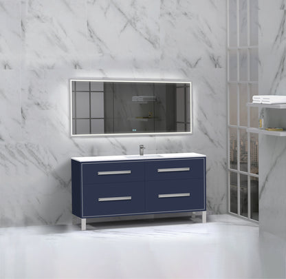 Pinnacle 60C" Free Standing Vanity Cabinet with L-Feet
