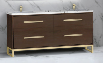 Pinnacle 72D" Free Standing Vanity Cabinet with C-Base