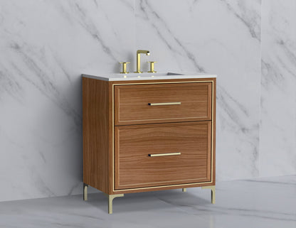 Profile 30" Free standing Vanity Cabinet with Trendsitional Feet