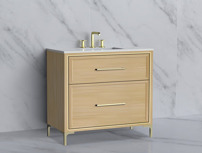 Profile 36" Free standing Vanity Cabinet with Trendsitional Feet