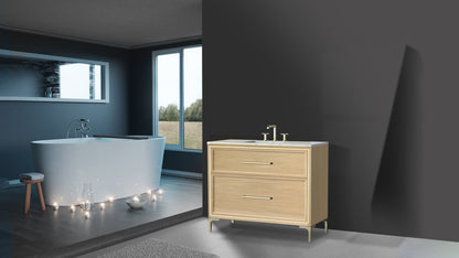Profile 42" Free standing Vanity Cabinet with Trendsitional Feet