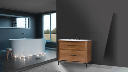 Profile 42" Free standing Vanity Cabinet with Trendsitional Feet