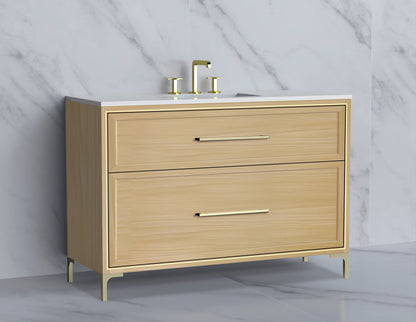 Profile 48C" Free standing Vanity Cabinet with Trendsitional Feet
