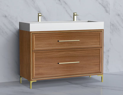 Profile 48C" Free standing Vanity Cabinet with Trendsitional Feet