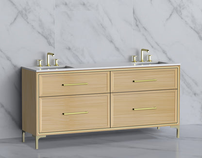 Profile 72" Free standing Vanity Cabinet with Trendsitional Feet