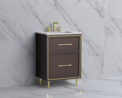 Profile 24" Free Standing Vanity Cabinet with Mid-Century Feet